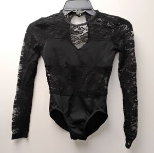 EUC Body Wrappers lace leotard child 12-14